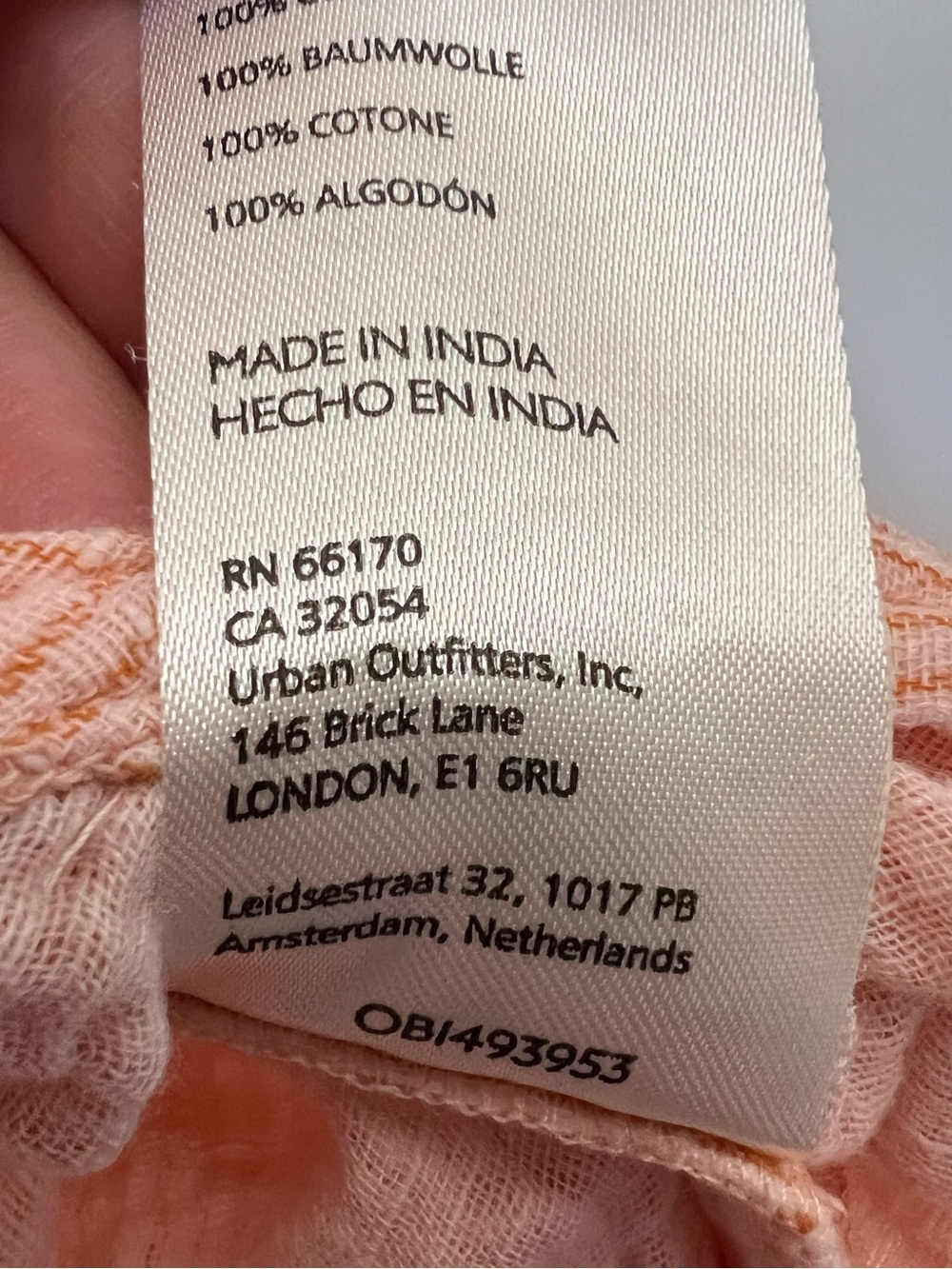 by Anthropologie Lightweight Peach Stripe Gauze Cotton Tunic Popover Blouse - Picture 13 of 14